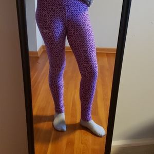 Lularoe Purple Patterned Leggings Size 6-8